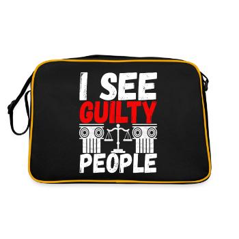 Law Student Judge Prosecutor - Retro Bag - black/gold - Back