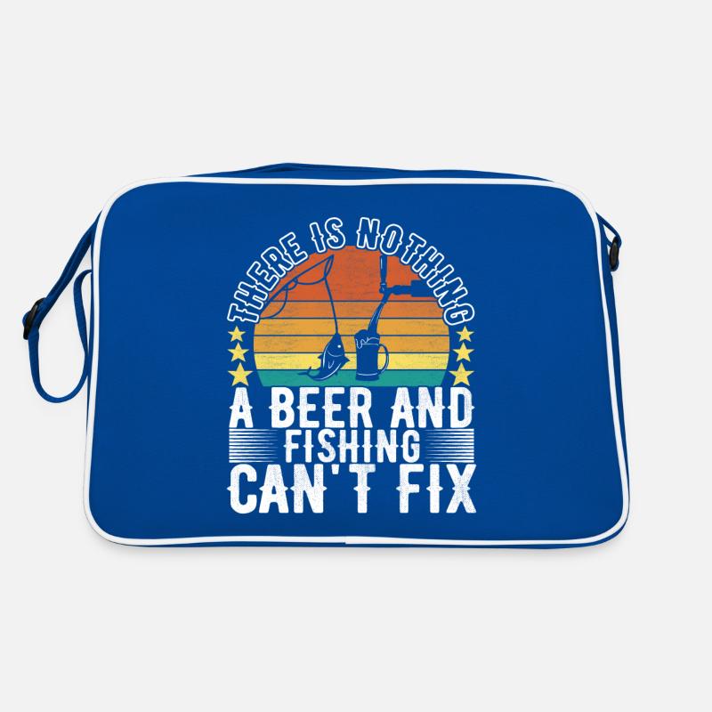 Fischen Bier Angler Retro Tasche