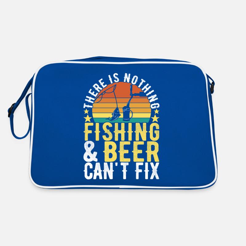 Fischen Bier Angler Retro Tasche
