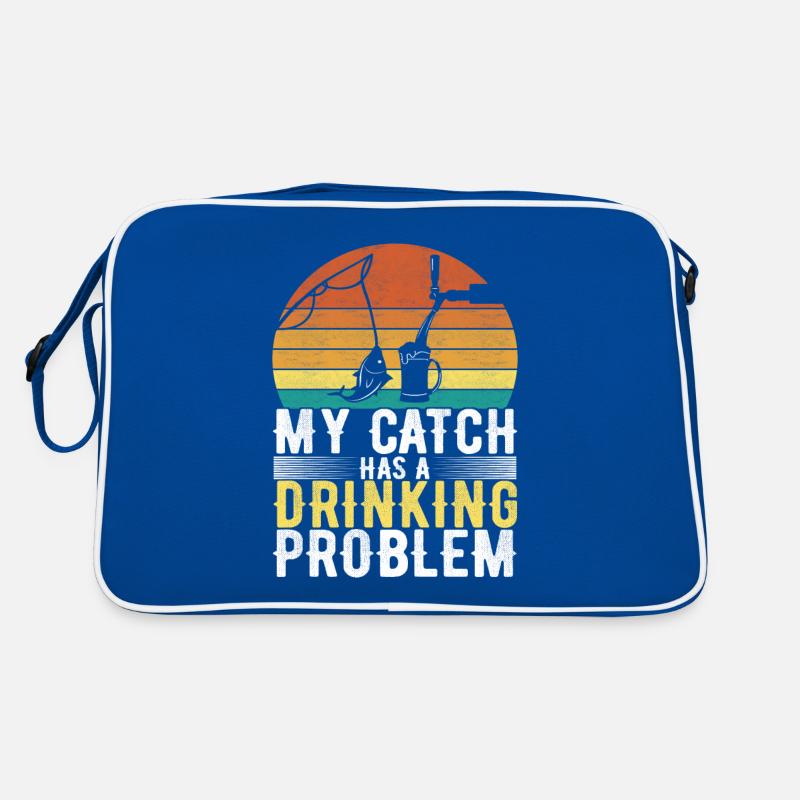 Fischen Bier Angler Retro Tasche