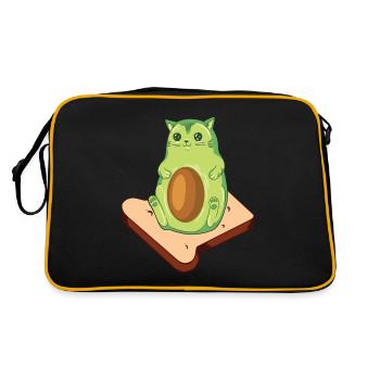 Avocado Toast Avocado Cat - Sac Retro - noir/or - Dos