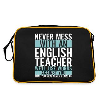 Englisch Lehrer English Teacher - Retro Bag - black/gold - Back