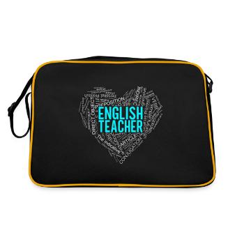 Englisch Lehrer English Teacher - Retro Bag - black/gold - Back