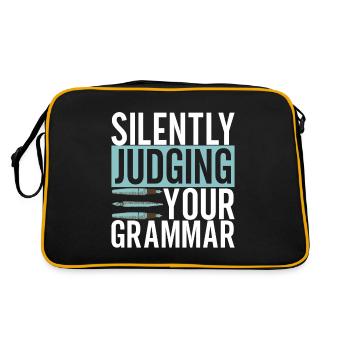 Englisch Lehrer English Teacher - Retro Bag - black/gold - Back