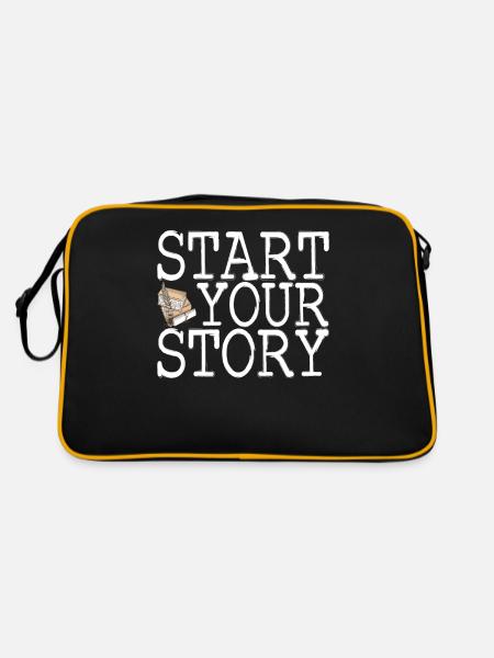 Author Schreiber - Retro Bag - black/gold - Back