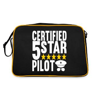 Pilot Airplane - Retro Bag - black/gold - Back