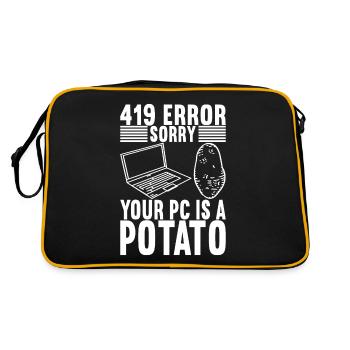 Programmierer Informatiker - Retro Tasche - Schwarz/Gold - Hinten