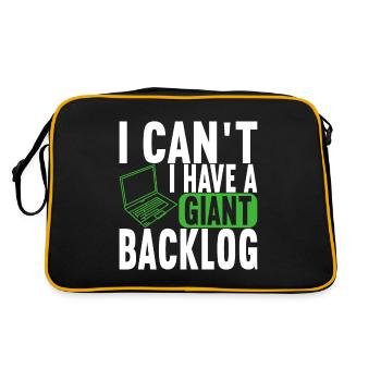 Programmierer Informatiker - Retro Tasche - Schwarz/Gold - Hinten