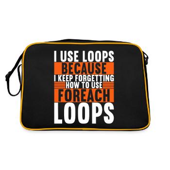 Programmer Computer Scientist - Retro Bag - black/gold - Back