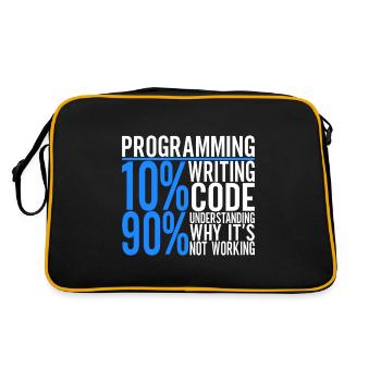 Programmer Computer Scientist - Retro Bag - black/gold - Back