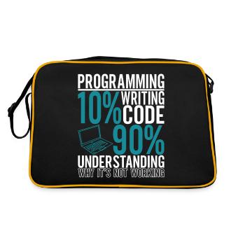 Programmer Computer Scientist - Retro Bag - black/gold - Back