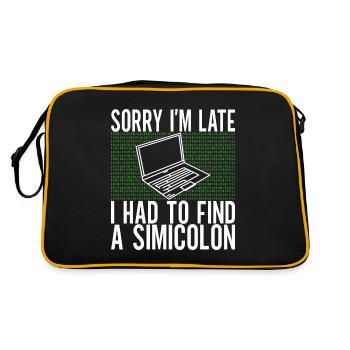 Programmierer Informatiker - Retro Tasche - Schwarz/Gold - Hinten