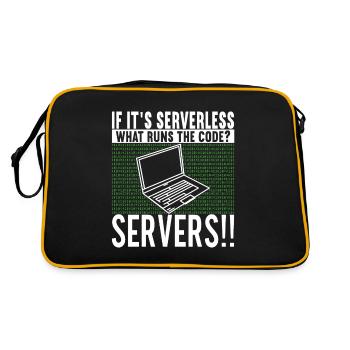 Programmierer Informatiker - Retro Tasche - Schwarz/Gold - Hinten