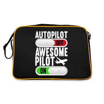 Pilot Airplane - Retro Bag - black/gold - Back
