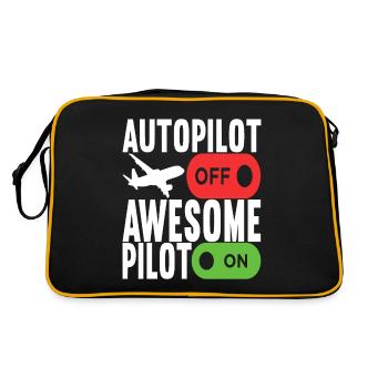 Pilot Airplane - Retro Bag - black/gold - Back