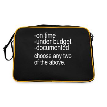 Programmierer Informatiker - Retro Tasche - Schwarz/Gold - Hinten