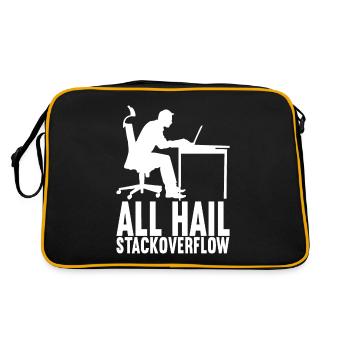 Programmierer Informatiker - Retro Tasche - Schwarz/Gold - Hinten