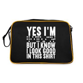 Blind visual impairment - Retro Bag - black/gold - Back