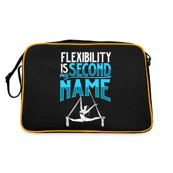 Flexibility is my second name - Aerial Silk - Retro Bag - black/gold - Back