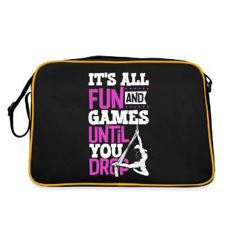 Tout est amusant et jeux jusqu’à - Aerial Silk - Sac Retro - noir/or - Dos