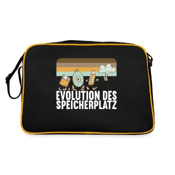 Programmierer Informatiker - Retro Tasche - Schwarz/Gold - Hinten