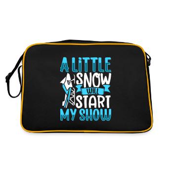 A little snow will start my show - Snowmobile - Retro Bag - black/gold - Back