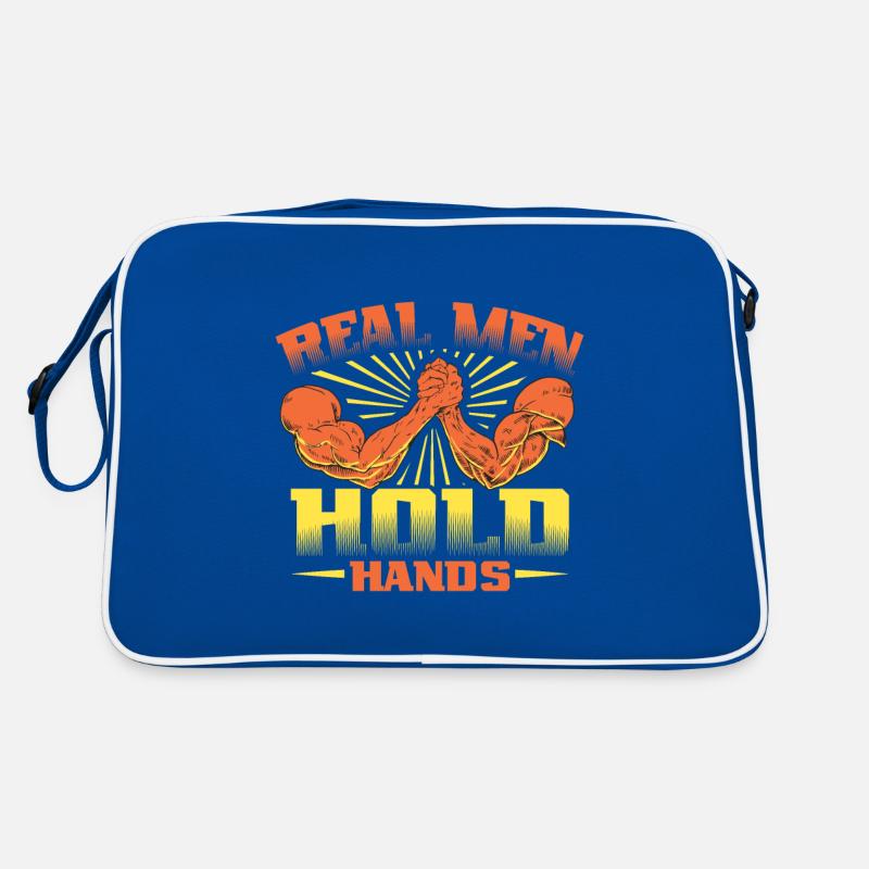 De vrais hommes se tiennent la main - bras de fer Sac Retro