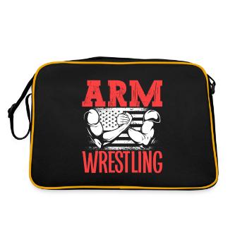 Arm Wrestling - Armdrücken - Retro Tasche - Schwarz/Gold - Hinten