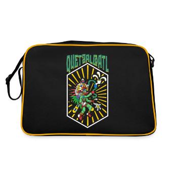 Dieu aztèque du vent - Quetzalcoatl - Sac Retro - noir/or - Dos