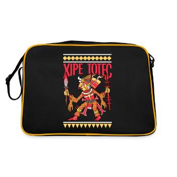 Dieu de la végétation aztèque - Xipe Totec - Sac Retro - noir/or - Dos