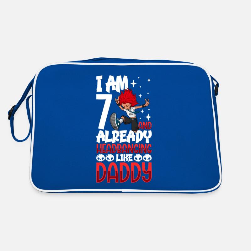 Ich bin 7 - Mädchen Rocker Retro Tasche