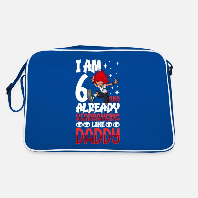 Ich bin 6 - Mädchen Rocker Retro Tasche