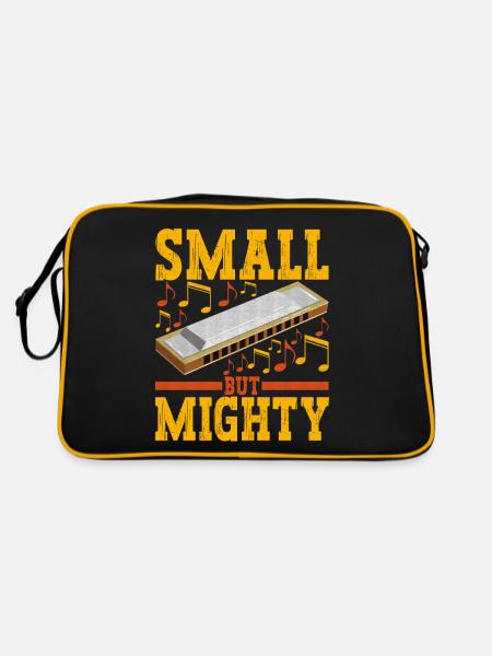Harmonika Mundharmonika - Retro Tasche - Schwarz/Gold - Hinten