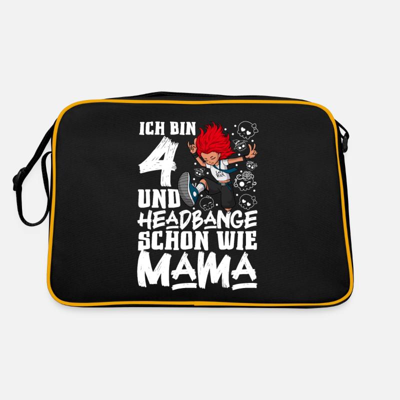 Ich bin 4 - Mädchen Rocker Retro Tasche