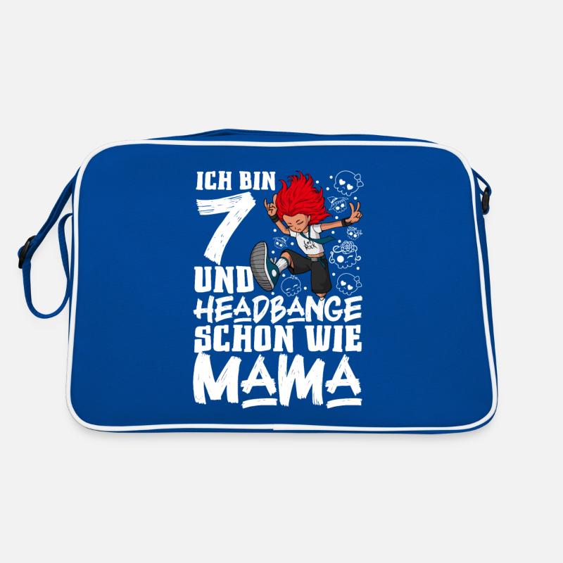 Ich bin 7 - Mädchen Rocker Retro Tasche