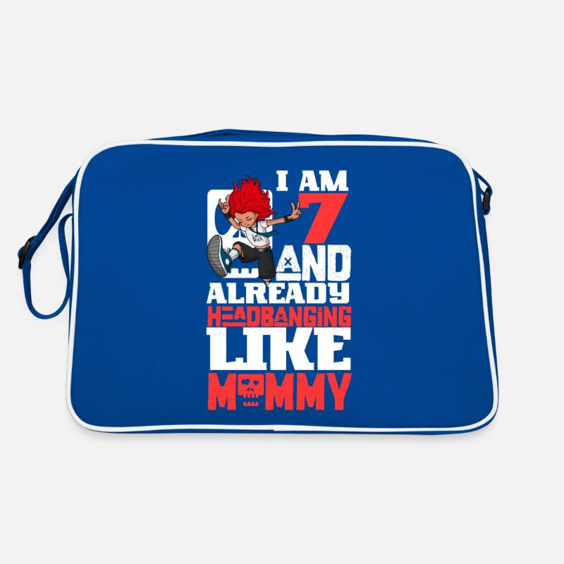 Ich bin 7 - Mädchen Rocker Retro Tasche