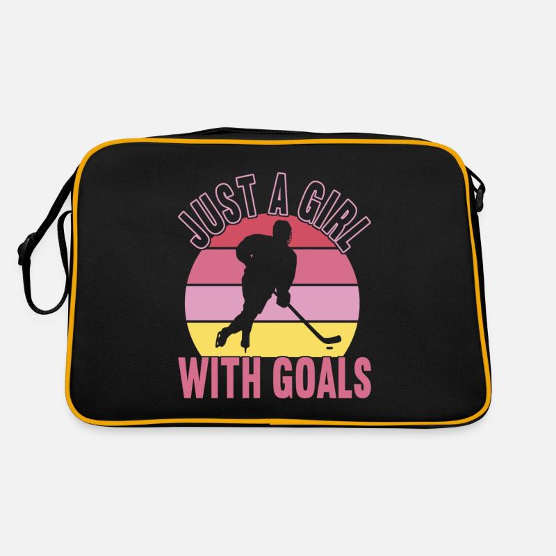 Eishockey Eishockeyspieler Retro Tasche
