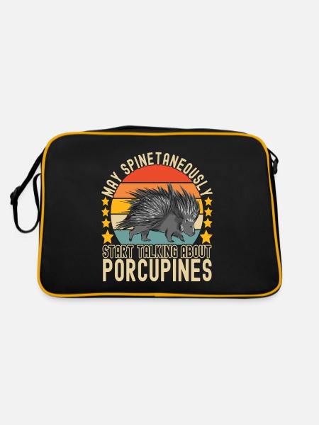Porc-épic mignon - Sac Retro - noir/or - Dos