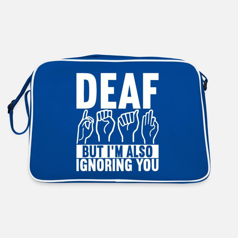 Taub Taubstumm Deaf Retro Tasche