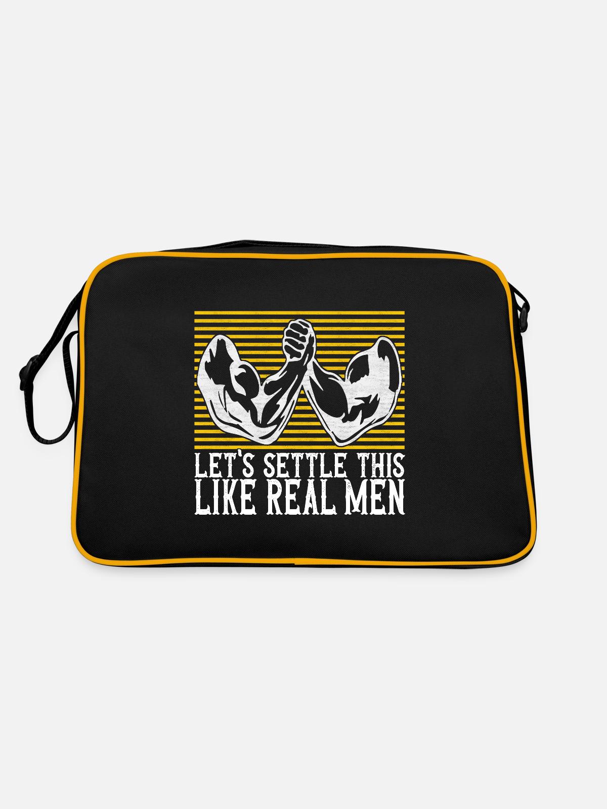 Bras de fer - Sac Retro - noir/or - Dos