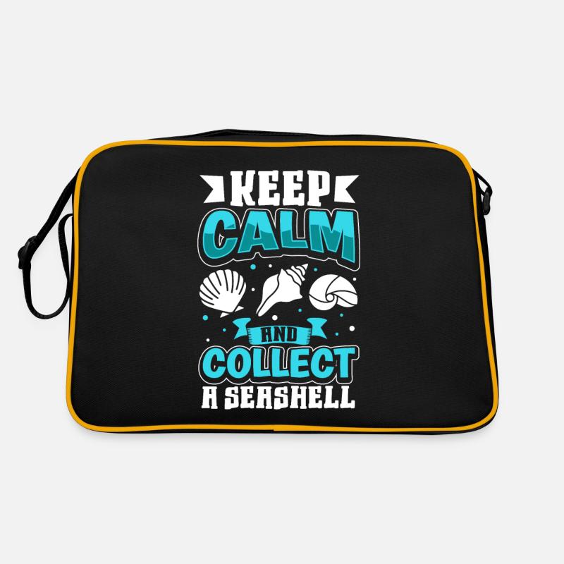 Keep Calm and Collect a Seashell - Muschelsammler Retro Bag