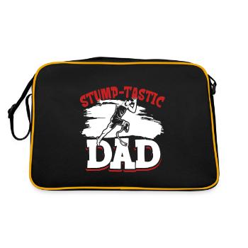 Best dad with prosthetic leg - Retro Bag - black/gold - Back