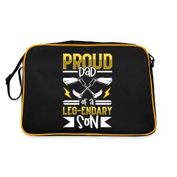 Père fier - jambe prothétique - Sac Retro - noir/or - Dos