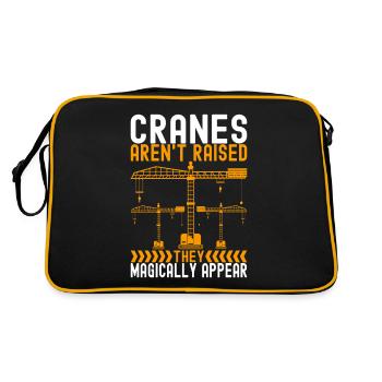 Kranführer Kranfahrer - Retro Tasche - Schwarz/Gold - Hinten