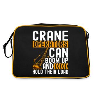 Kranführer Kranfahrer - Retro Tasche - Schwarz/Gold - Hinten