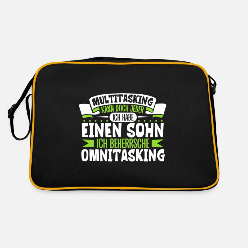 Multitasking kann jeder - Vater und Sohn Retro Tasche