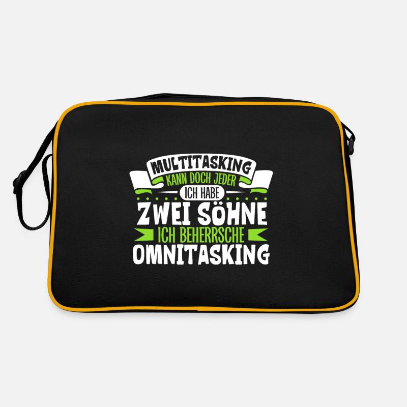 Multitasking kann jeder - Vater und Söhne Retro Tasche
