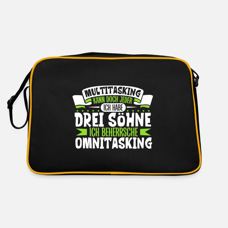 Multitasking kann jeder - Vater und Söhne Retro Tasche