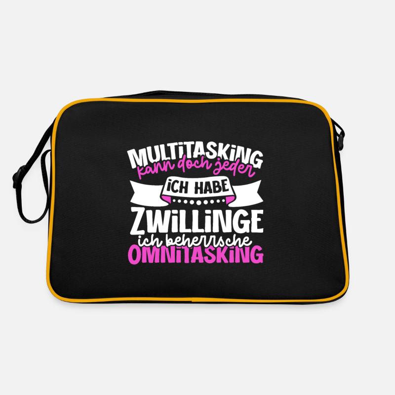 Multitasking kann jeder - Mutter von Zwillingen Retro Tasche