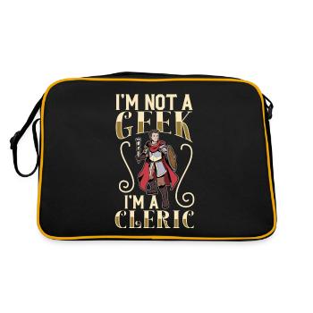 Not a geek - D20 role-playing game character - cleric - Retro Bag - black/gold - Back